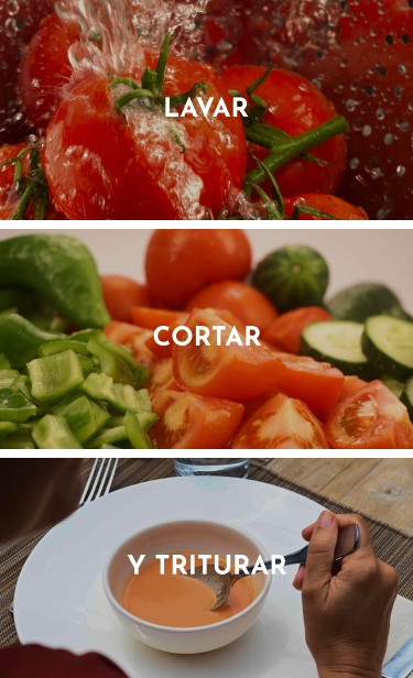pasos-proceso de creación del gazpacho